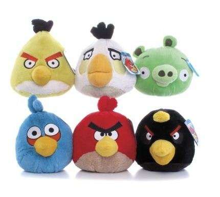 6 Angry Birds Official Plush Toy Collection - 15cm Tall - Collectible - Great Gift