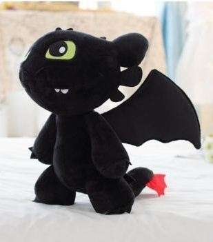 Toothless Night Fury (How To Train Your Dragon) Plush Toy - 30cm Tall - Collectible - Great Gift