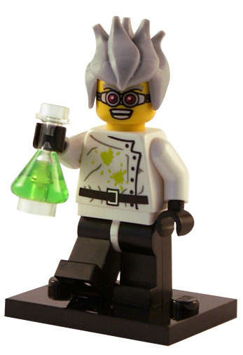 Crazy Scientist - Lego Minifigure Series 4 (Rare)