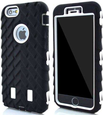 iPhone Cover Silicone Rubber Shockproof (White) - For iPhone 4s 5/5s 6/6s +