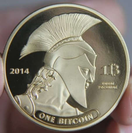 Bitcoin Titan 1 Oz (Gold & Silver Plated Commemorative Art Coin) - Numismatic Collectible