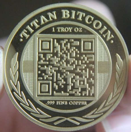 Bitcoin Titan 1 Oz (Gold & Silver Plated Commemorative Art Coin) - Numismatic Collectible