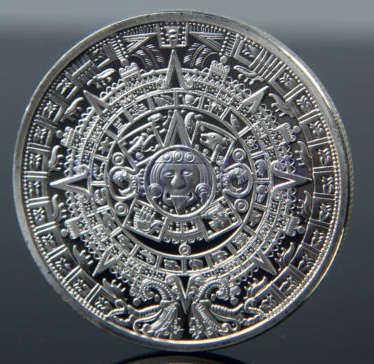 Aztec Mayan Prophecy Calendar Coin (Silver Plated) - Numismatic Collectible