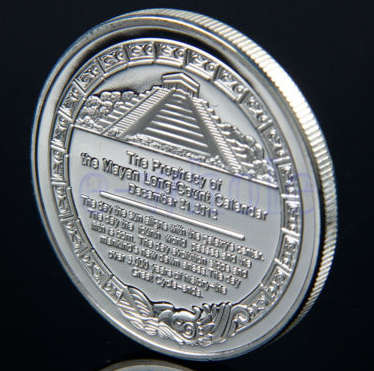 Aztec Mayan Prophecy Calendar Coin (Silver Plated) - Numismatic Collectible