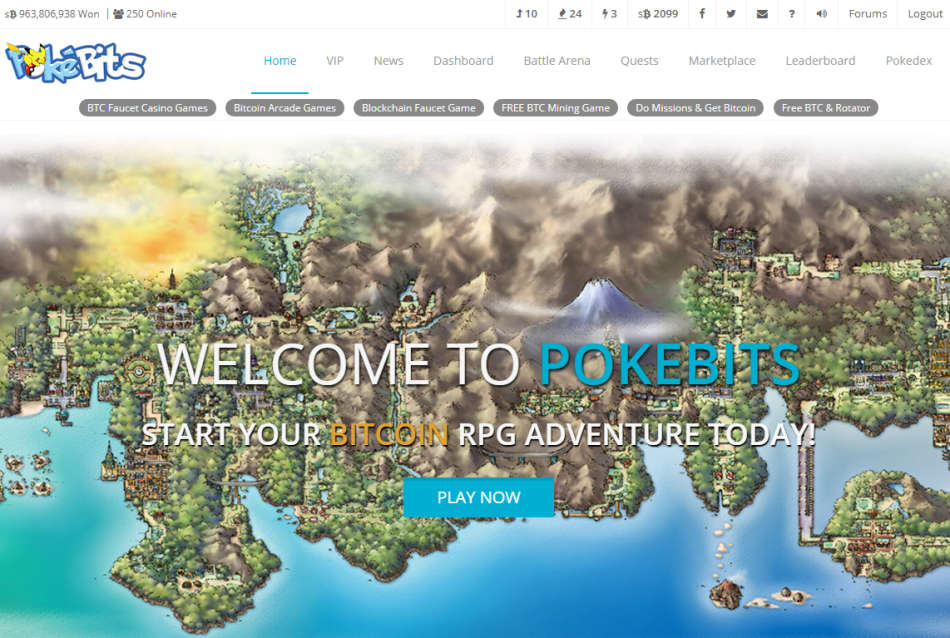 Earn Bitcoins by playing a virtual Pokemon game - BTC Games