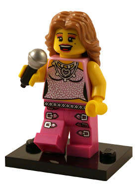 Pop Star Singer - Lego Minifigures Series 2 (Rare & Discontinued)