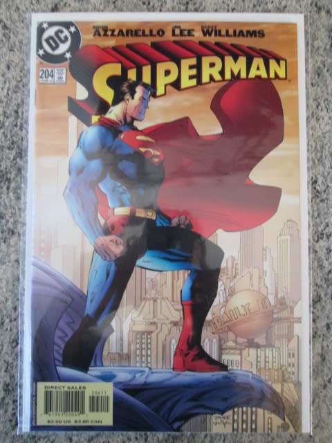 Superman #204 Jim Lee Cover (NM - 2004) Back Issue, DC Comics