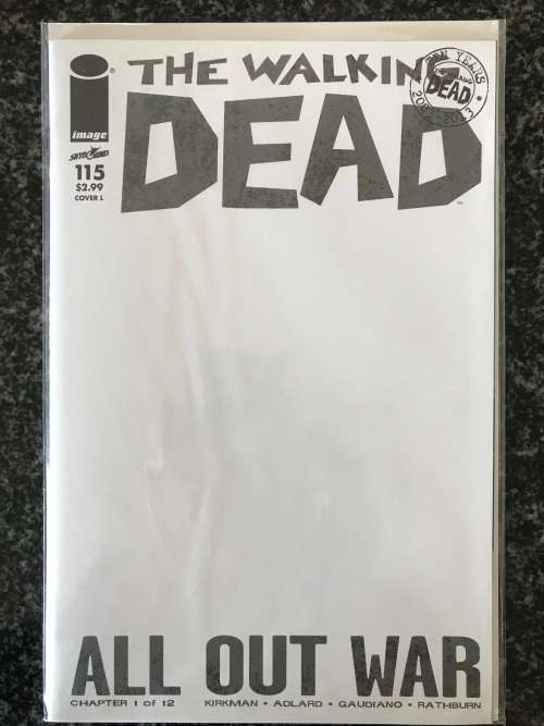 Walking Dead #115 (NM - 2013) Blank Variant Image Comics