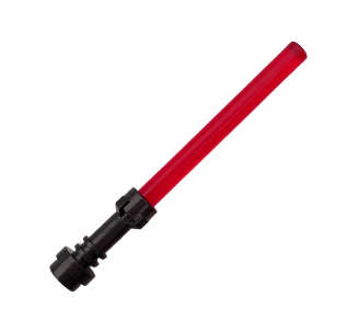 Red Lightsaber (Black Hilt) - Lego Star Wars Minifigure Accessory