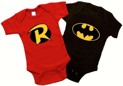 Batman and Robin baby grow - 9-12 ONLY