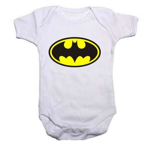Batman white baby grow - 0-3 ONLY