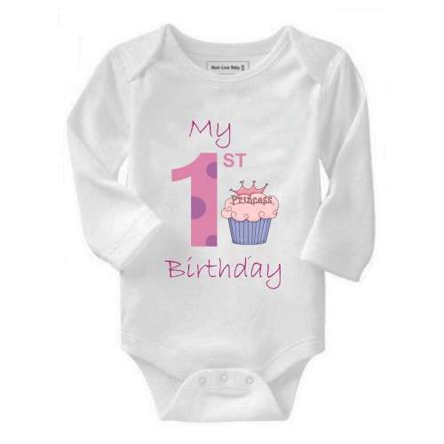 First birthday Princess baby grow