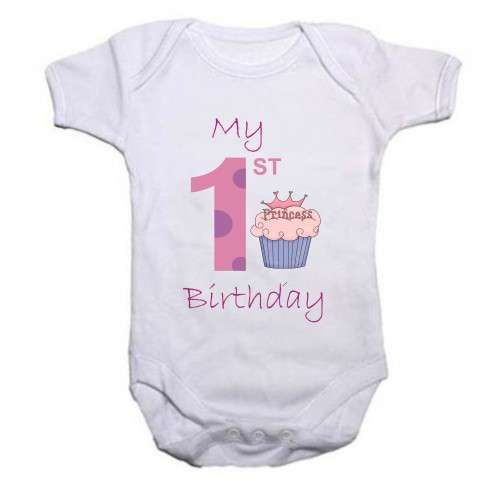First birthday Princess baby grow