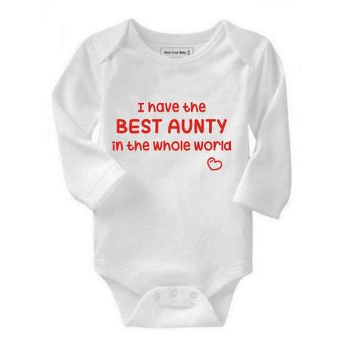 I have the Best Aunty in the world baby grow
