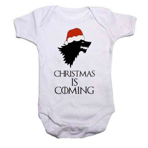 Christmas is coming baby grow - SIZE 0-3 ONLY