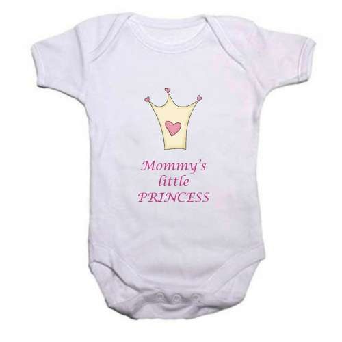 Mommy's little princess short sleeve baby grow onesie - 0-3 months ONLY