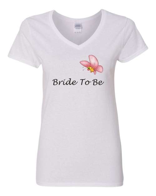 Bride to be V-neck T-shirt - Size 8/32 ONLY