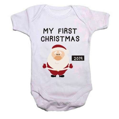 My First Christmas 2019 Santa baby grow