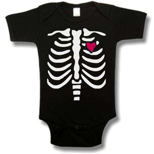 Bones Halloween baby grow