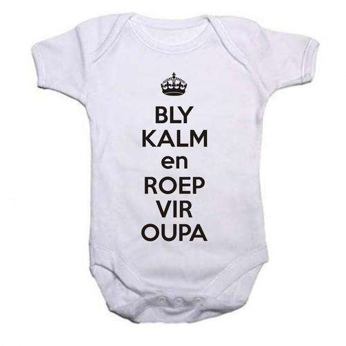 Bly Kalm en roep vir oupa Baby Grow