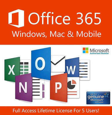 INSTANT MICROSOFT OFFICE 365 LIFETIME ACCOUNT 5 DEVICES 5TB WINDOWS MAC