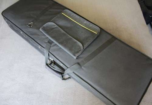 Square Bass Guitar Hard Case - Black Canvas Covered
