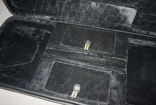 Square Bass Guitar Hard Case - Black Canvas Covered