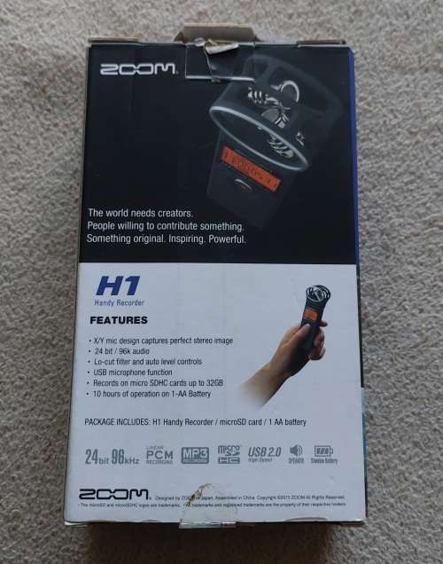 Zoom H1 Handheld Portable Recorder