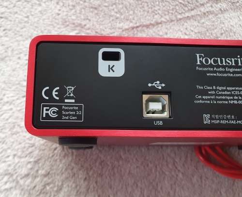 Focusrite Scarlett 2i2 Audio Interface USB