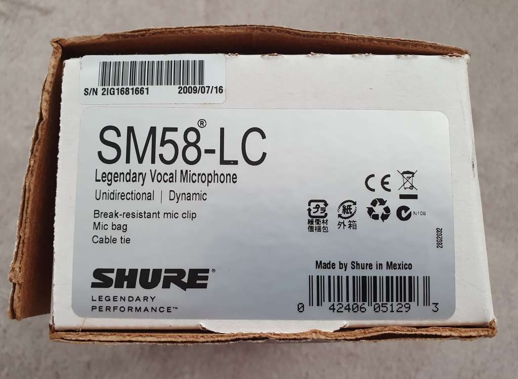 Shure SM58 Microphone (As New)