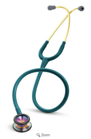 Littmann Paediatric Stainless Steel: Caribbean Blue with Rainbow Finish (FREE SHIPPING)