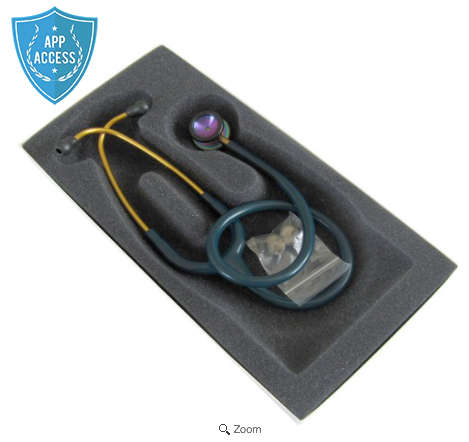 Littmann Paediatric Stainless Steel: Caribbean Blue with Rainbow Finish (FREE SHIPPING)