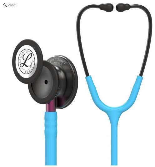 Littmann Classic III SE: Turquoise Tube Smoke Finish Pink Stem(FREE SHIPPING)