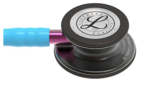 Littmann Classic III SE: Turquoise Tube Smoke Finish Pink Stem(FREE SHIPPING)