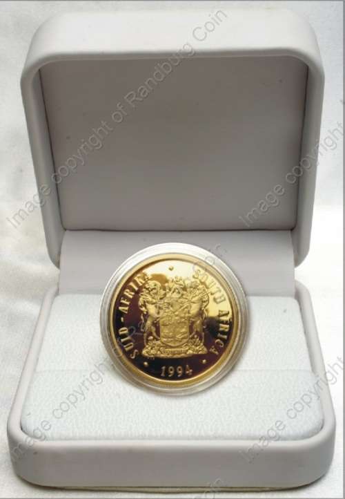 SA Mint - Gold Proof 1oz Mandela Inauguration In White Attendee Box - Mintage 1742