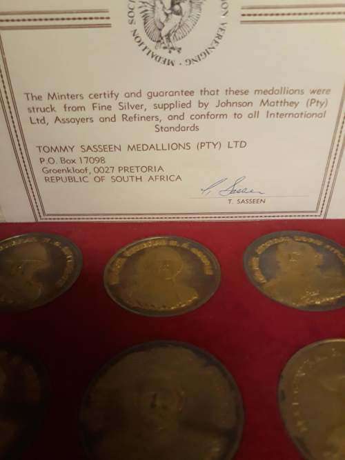 Boer war generals 20 coin silver