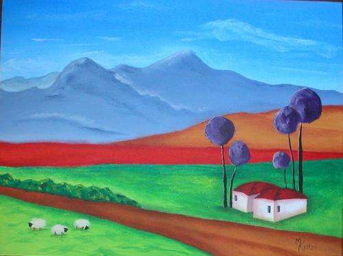 Pieter vd Westhuizen style paintings just MUCH MORE COLOURFUL!!