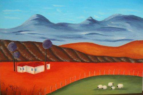 Pieter vd Westhuizen style landscape just much more colourful!!!