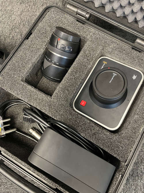 Blackmagic Design Production Camera 4K (EF Mount) including Travel Case, Tripod & SDI-HDMI Converter