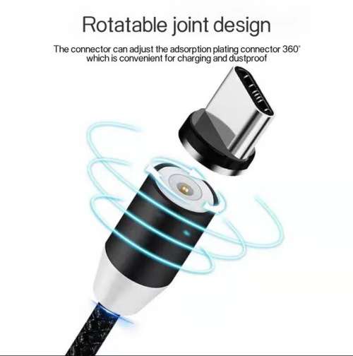 Magnetic  3 in 1 Cellphone charger For  IOS, Android and Type-C Cell phones.