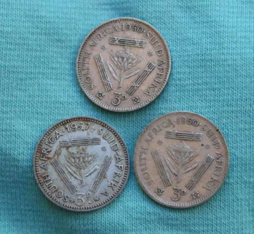 3  3 PENCE OR TICKY COINS