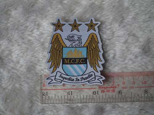 kiTki england Manchester City soccer football iron-on embroidered patch emblem applique