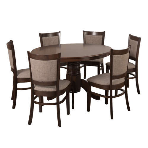 OLIVER 120CM DINING TABLE & 6X MANDY DINING CHAIRS *FREE SHIPPING*