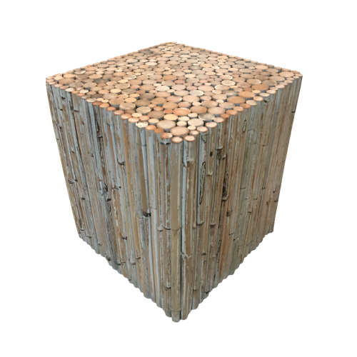 MAPLE 40CM WOOD SQUARE SIDE TABLE