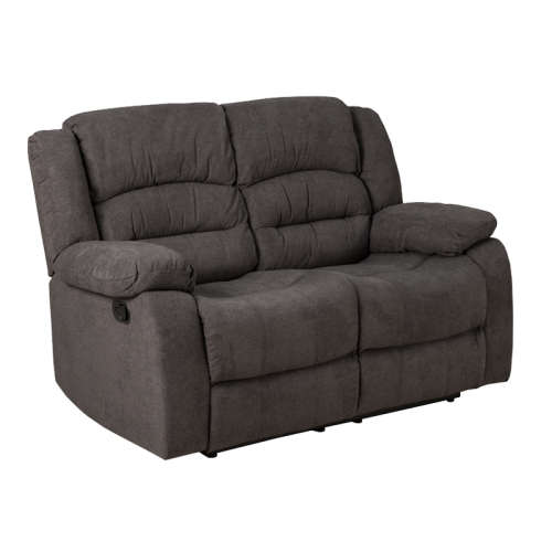 UZI FABRIC 3 PC RECLINER COUCH SET  GREY