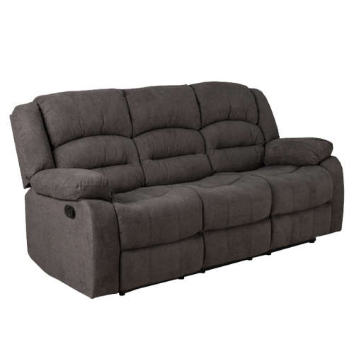 UZI FABRIC 3 PC RECLINER COUCH SET  GREY