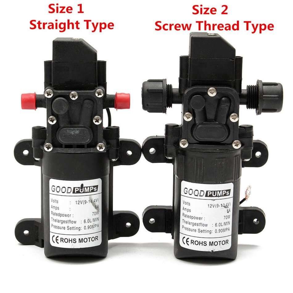 FL-3308 130PSI 6L/Min Water High Pressure Diaphragm Pump Caravan Boat DC12V