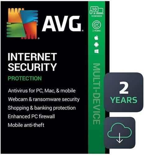 AVG  AVG  AVG  INTERNET SECURITY 2020 -10 DEVICE- 2 YEARS AVG  AVG  AVG