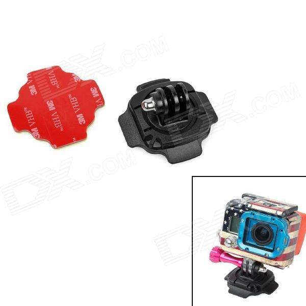 360 Degree Helmet Mount for GoPro Hero 4 / 3+ / 3 / 2 / SJ4000 - Black