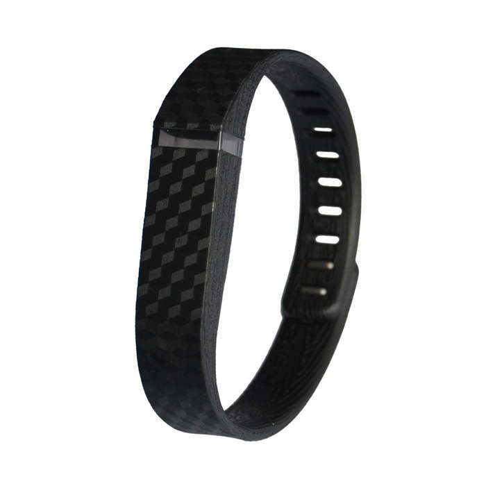 3D Stereo Texture TPE TPU Wristband for Fitbit Flex- Black (161-209mm)